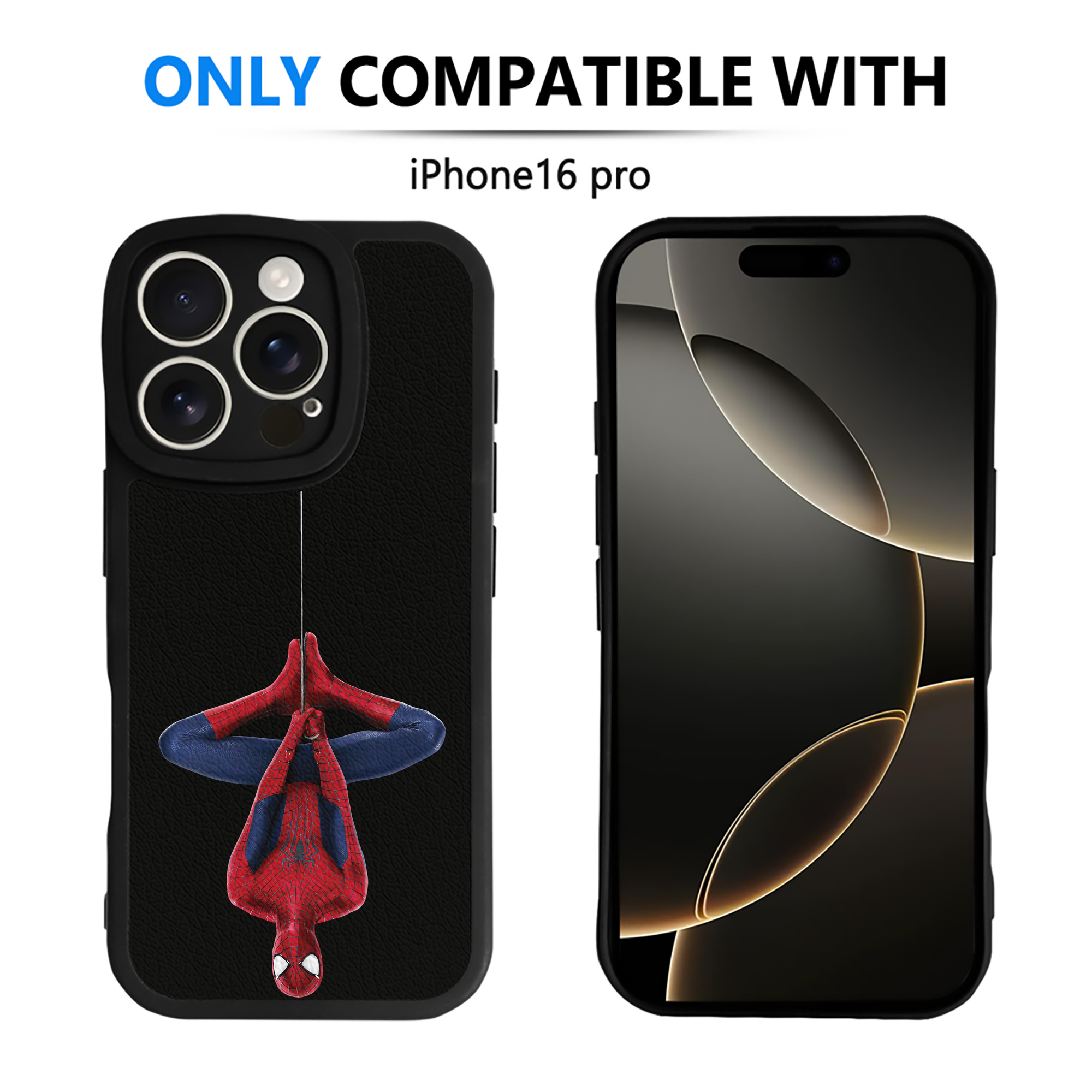 Spider Man スパイダーマン 【iPhone 16シリーズ対応】シリコンスマホケース（レザー調） 材質：シリコン